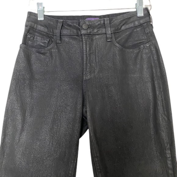NYDJ Not Your Daughter's Jeans Shiny Dark Blue Marca Skinny Jeans Size 4/38 - Picture 6 of 7
